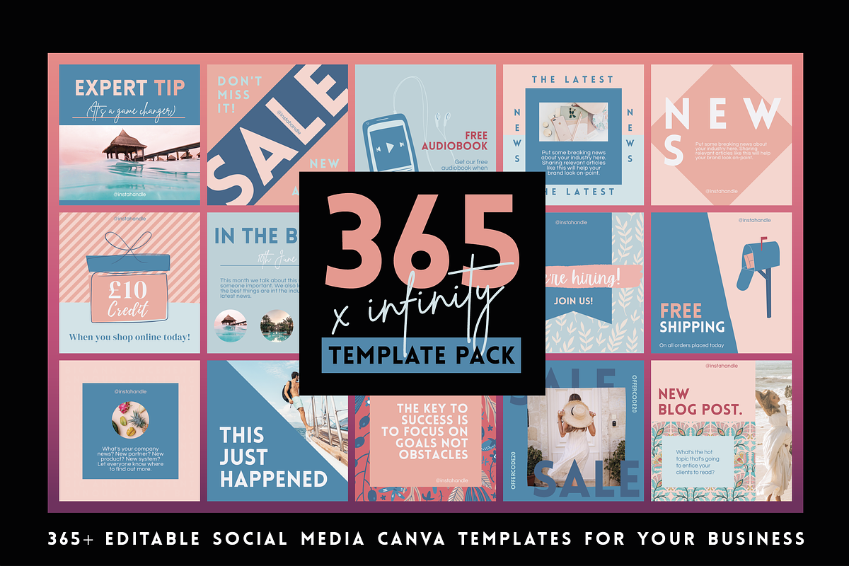 365+ Instagram & facebook templates, a Templates & Theme by Dizzign (Photo 1 of 6)