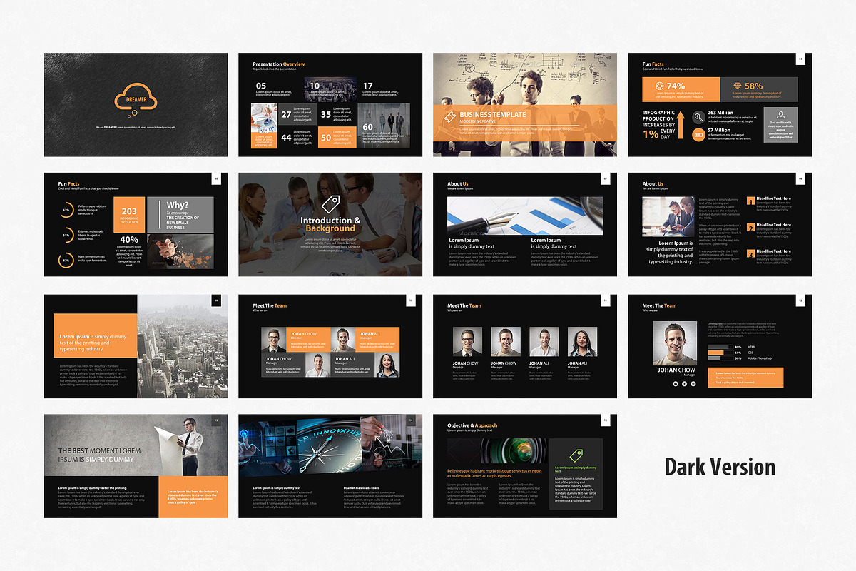 Dreamer Presentation Template, a Presentation Template by itefan Studio (Photo 2 of 6)