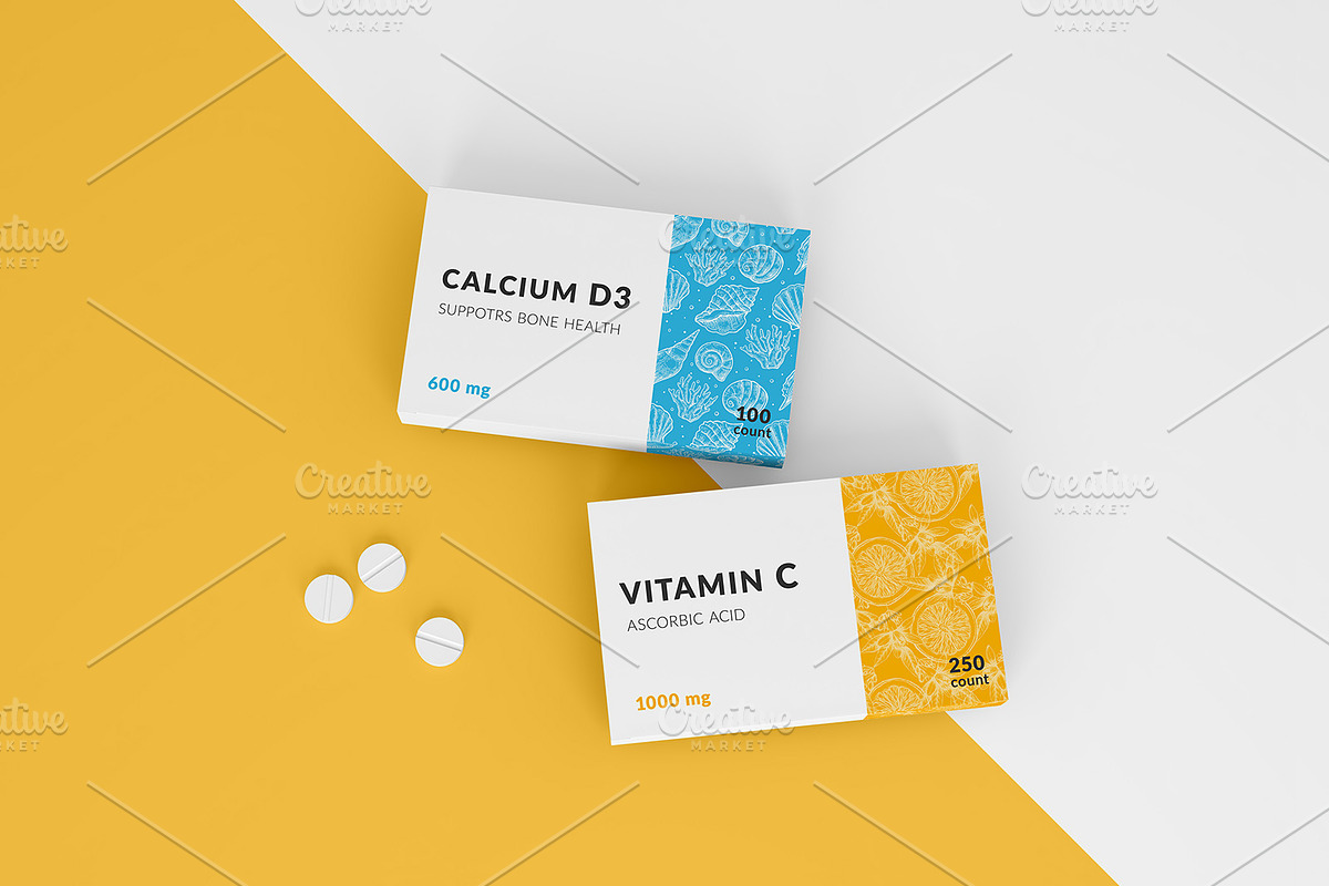 Pills boxes mockups, a Packaging Mockup by Pykhtik Design Shop (Photo 2 of 3)