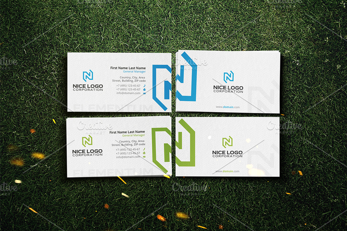 n letter business card, a Business Card Template by Indigo Graphic Shop (Photo 3 of 4)