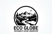 60 Eco Globe Landscape Silhouette, a Technology Illustration by Amazin_art (Thumbnail 22 of 44)