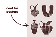 POTTERY SHAPES (47 elements), an Object Illustration by Bonfloret Studio (Thumbnail 7 of 10)