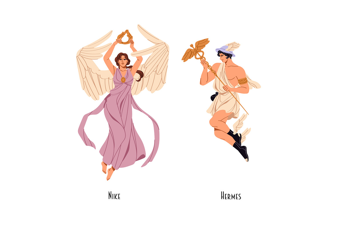 Ancient Greek gods and goddesses set, a Person Illustration by PaperTrident (Photo 9 of 9)