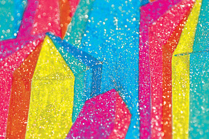 Colored Crystals Shiny Abstract Back