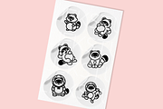 Tanuki SVG Illustrations, an Animal Illustration by HalieKStudio (Thumbnail 5 of 9)