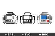 Defibrillator Device Vector Set, an Object Graphic by Artonix (Thumbnail 1 of 3)