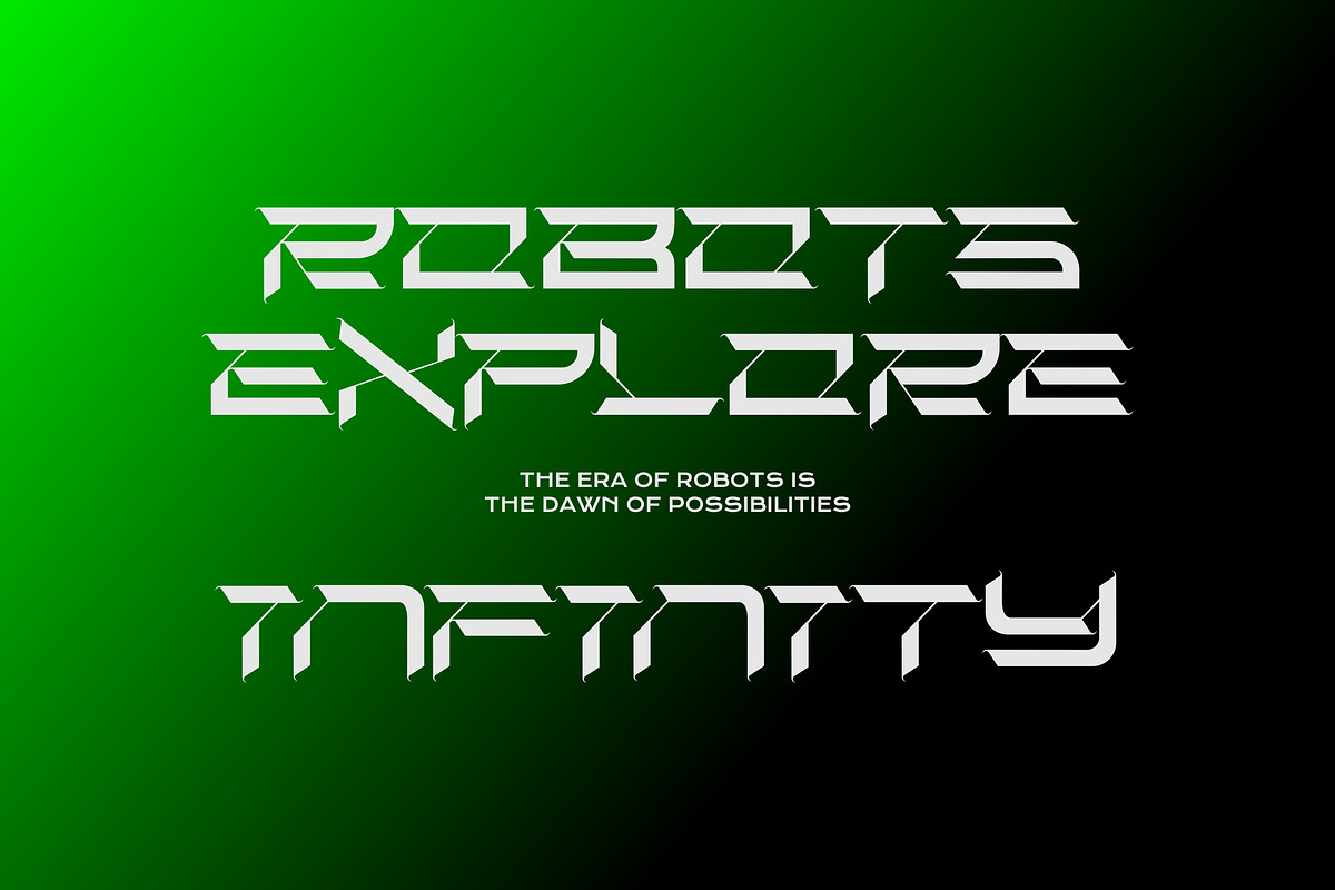 Cyber Tronic - Edgy Cyberpunk Font, a Serif Font by Imoodev (Photo 3 of 5)