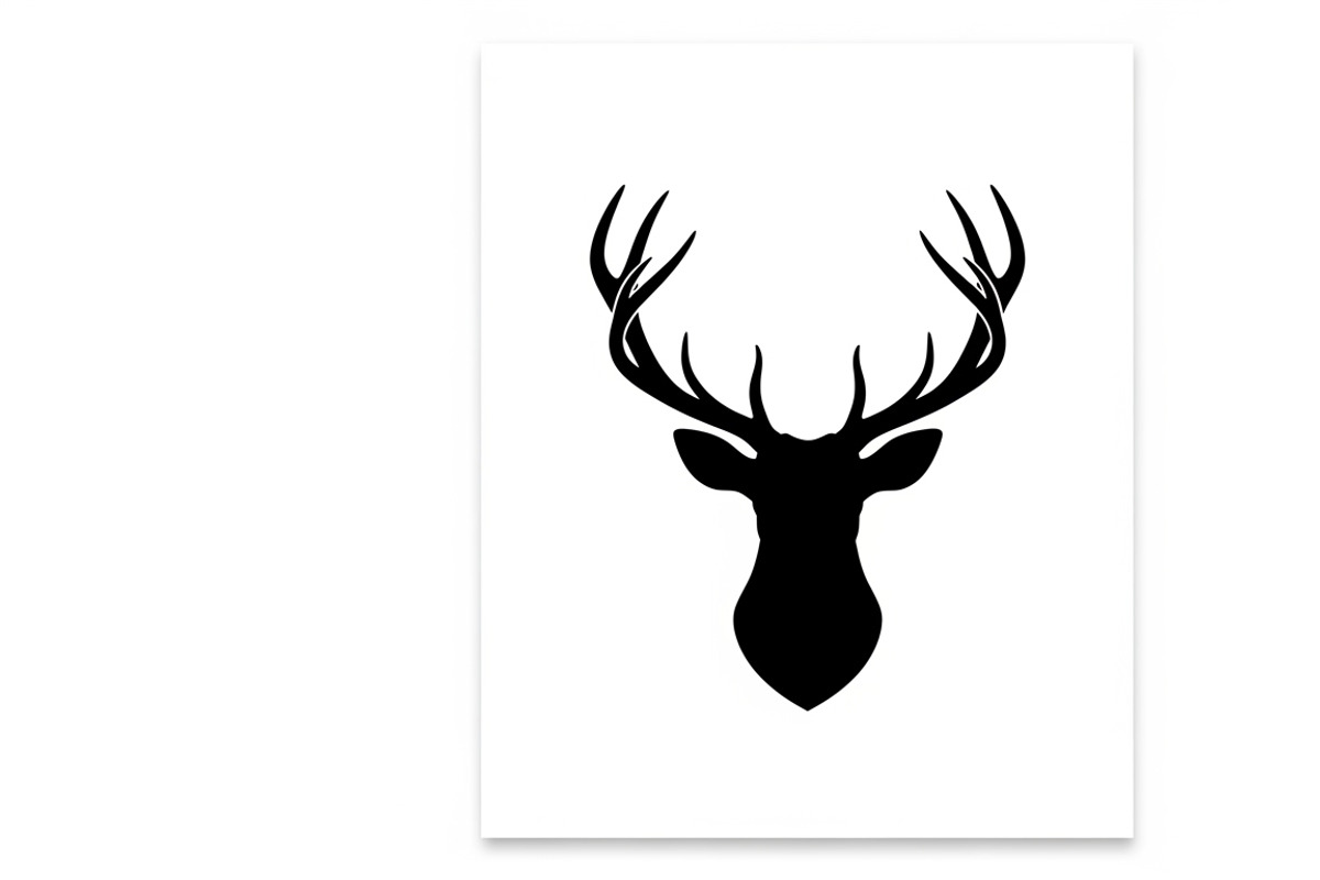 deer head wall mount silhouette, an Illustration by Amazin_art (Photo 45 of 51)
