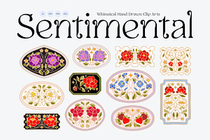 SENTIMENTAL Hand Drawn Whimsy Floral