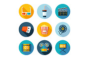 Set of flat cinema and movie icons., an Icon by painterr (Thumbnail 2 of 4)