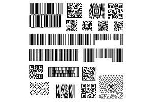 Set of abstract barcode bar code, a Healthcare Illustration by AlexZeL