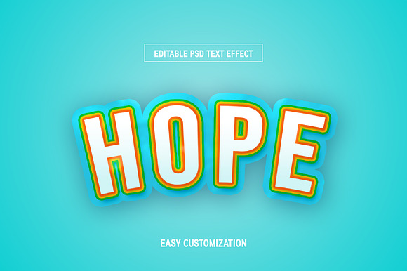 Neon Outline Layered Text Effect