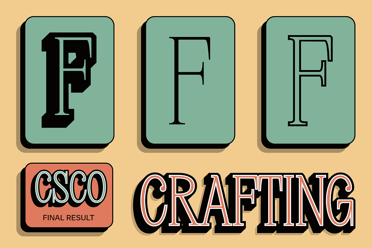 Avelion 3D, a Serif Font by Craft Supply Co. (Photo 2 of 8)