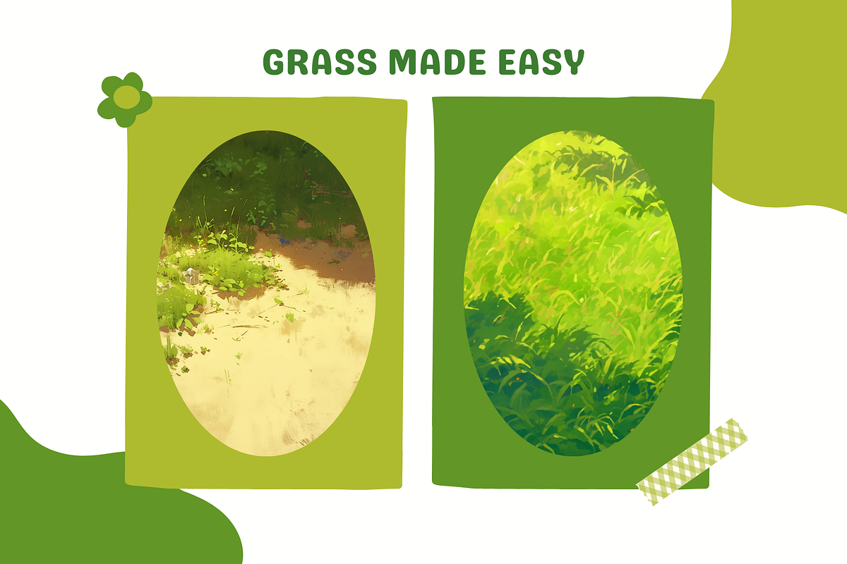 Grass Brushes for Procreate, a Brush Add-On by Cozy Brushery (Photo 4 of 7)