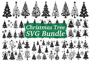 Festive Christmas Tree SVG Set, an Illustration by Designs_River