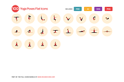 Yoga Poses Flat Icons Set, an Icon by Vectopus.com (Thumbnail 4 of 5)
