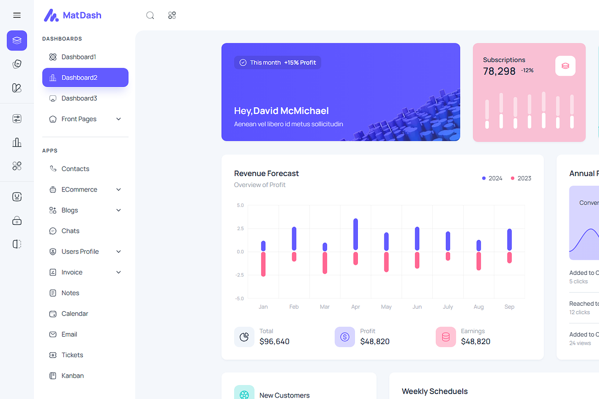 MatDash NextJs Tailwind Admin Theme, a Templates & Theme by AdminMart (Photo 9 of 15)