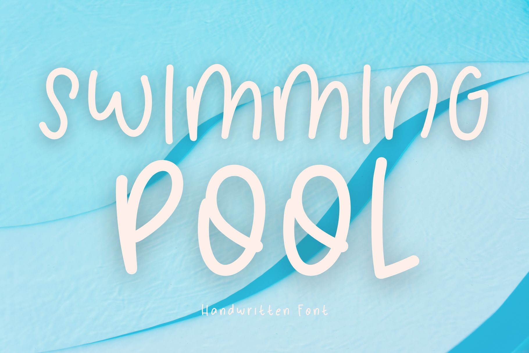 Swimming Pool is a handwritten font, a Handwritten Font by Brown Cupple