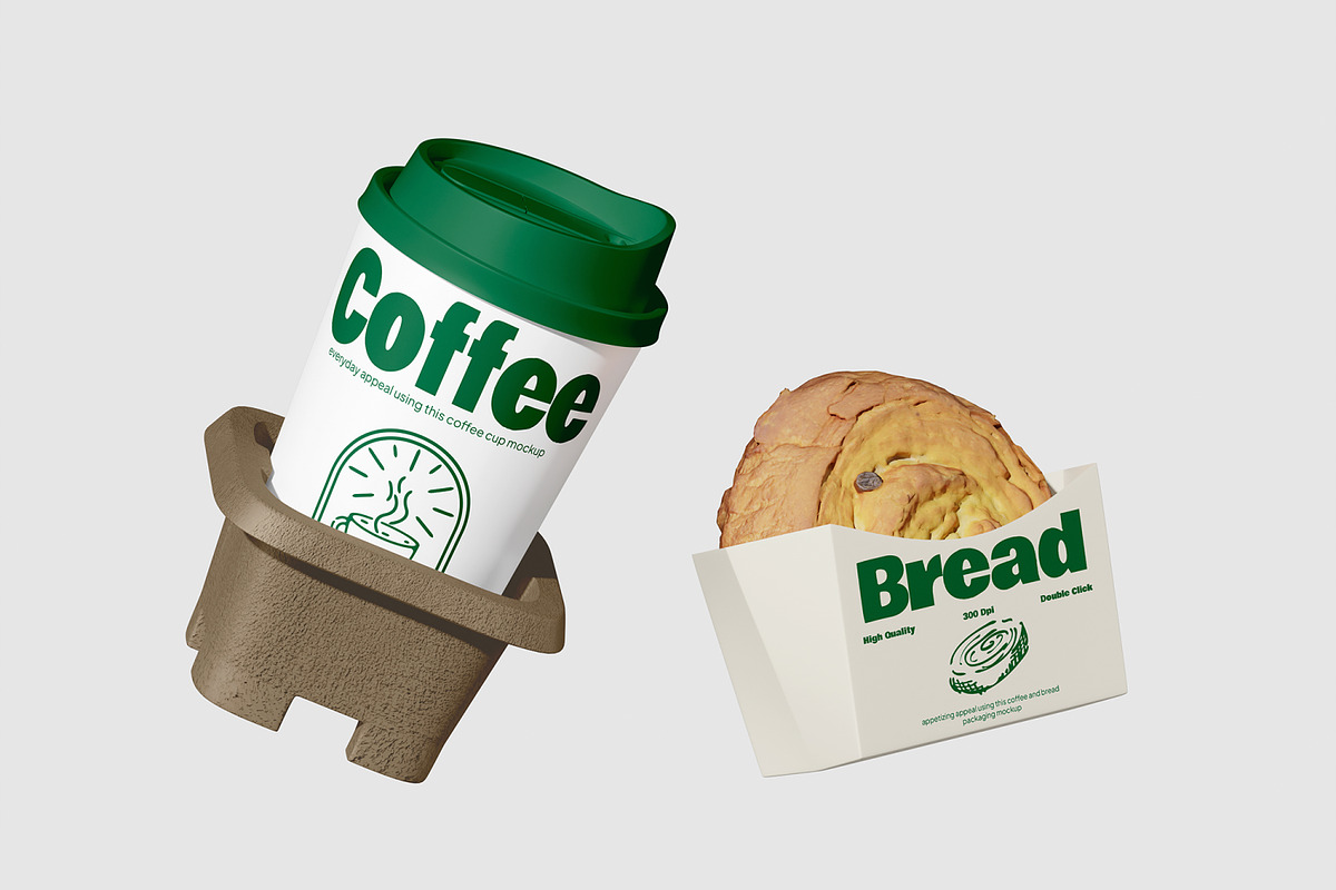 Coffee and Bread Packaging Mockup, a Packaging Mockup by Permadi Creative (Photo 5 of 5)