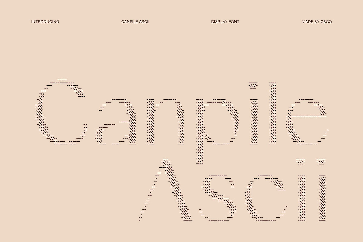 Canpile Ascii, a Sans Serif Font by Craft Supply Co. (Photo 1 of 8)