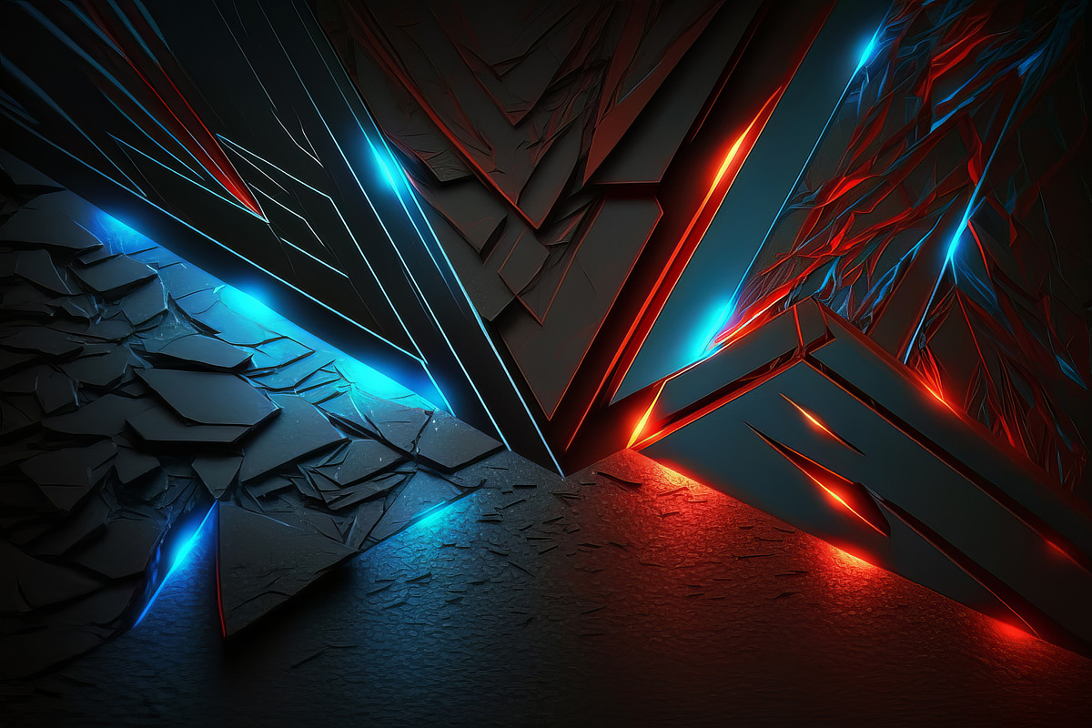 Red and Blue Futuristic Backgrounds, a Background Graphic by Bilgep_design (Photo 15 of 17)