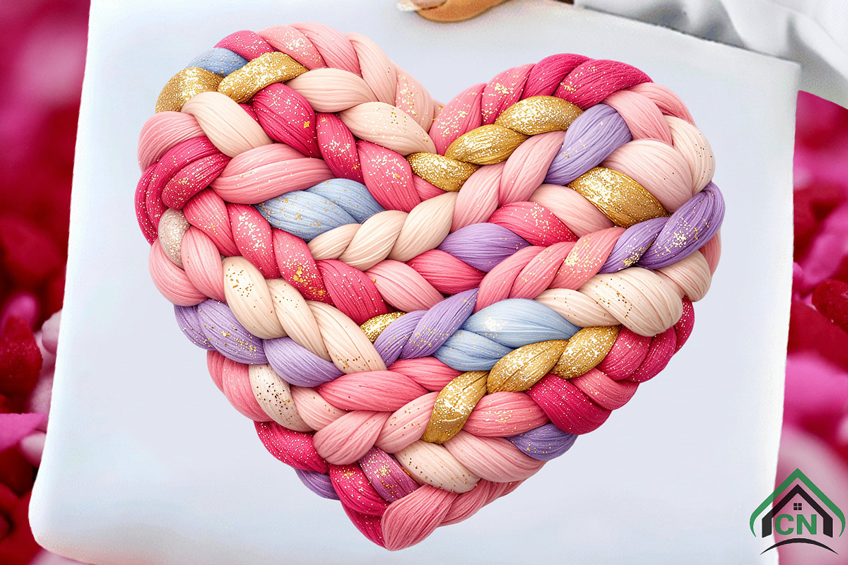 Glitter Crochet Yarn Valentine Heart, an Illustration by Craft Nest (Photo 1 of 8)