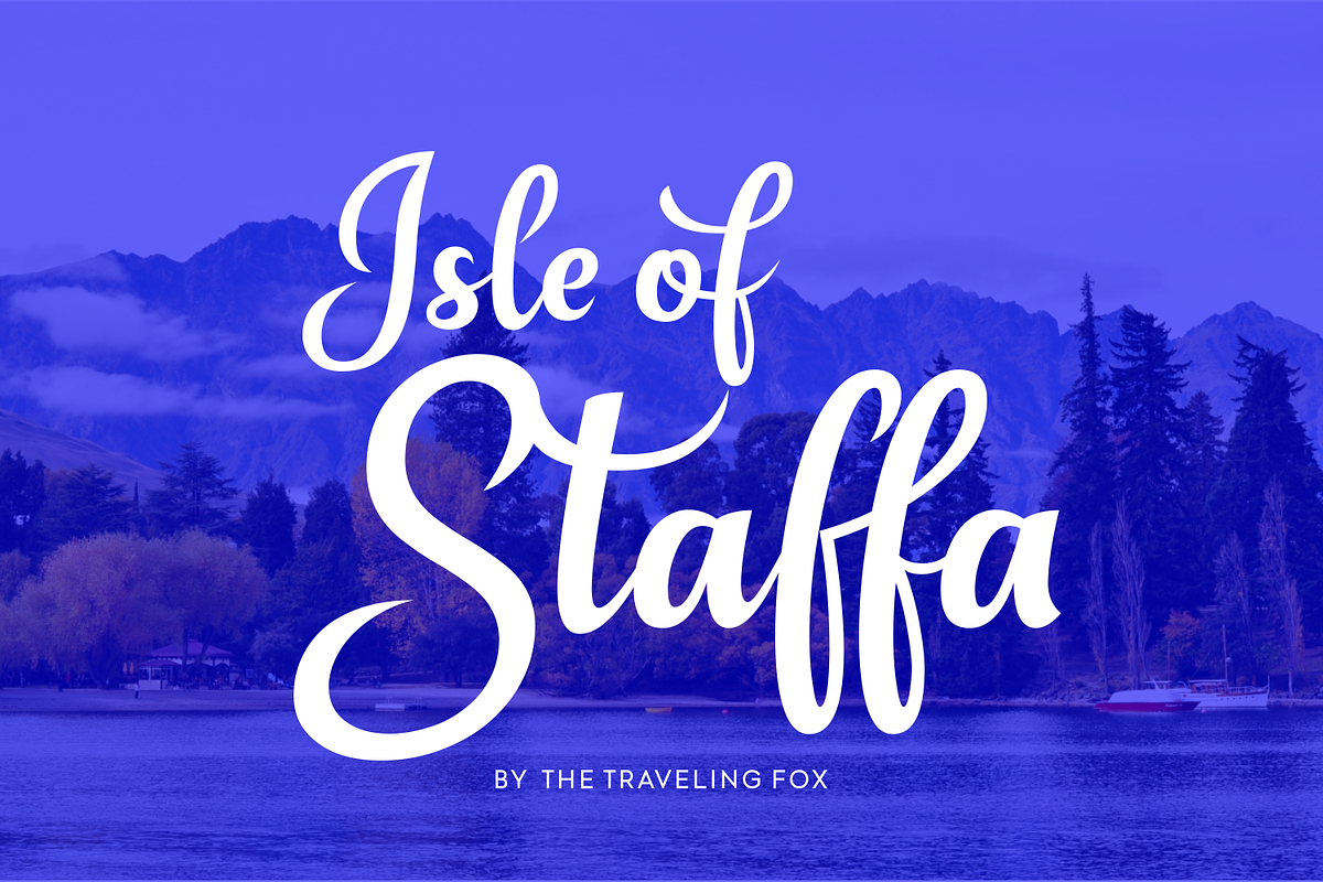 Isle of Staffa - Handwritten Script preview 4