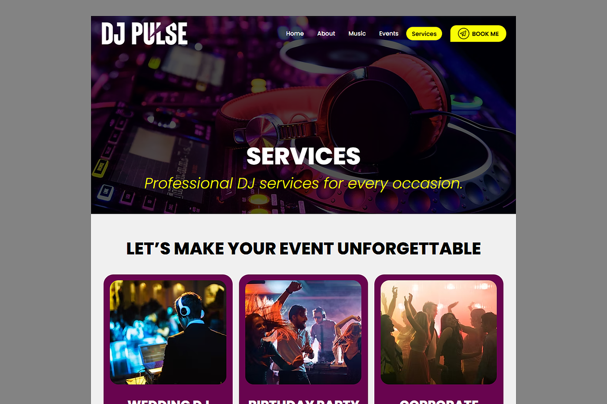 DJ & Music Producer Website Template preview 4