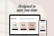 5 Showit Pricing Add-On Canvases, a Websites & App Template by Amanda Pena Design (Thumbnail 7 of 8)
