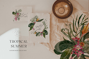 TROPICAL SUMMER- Exotic Flora Set