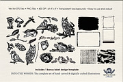 Into The Woods Linocuts, an Illustration by WhiteRiverStudio (Thumbnail 5 of 10)