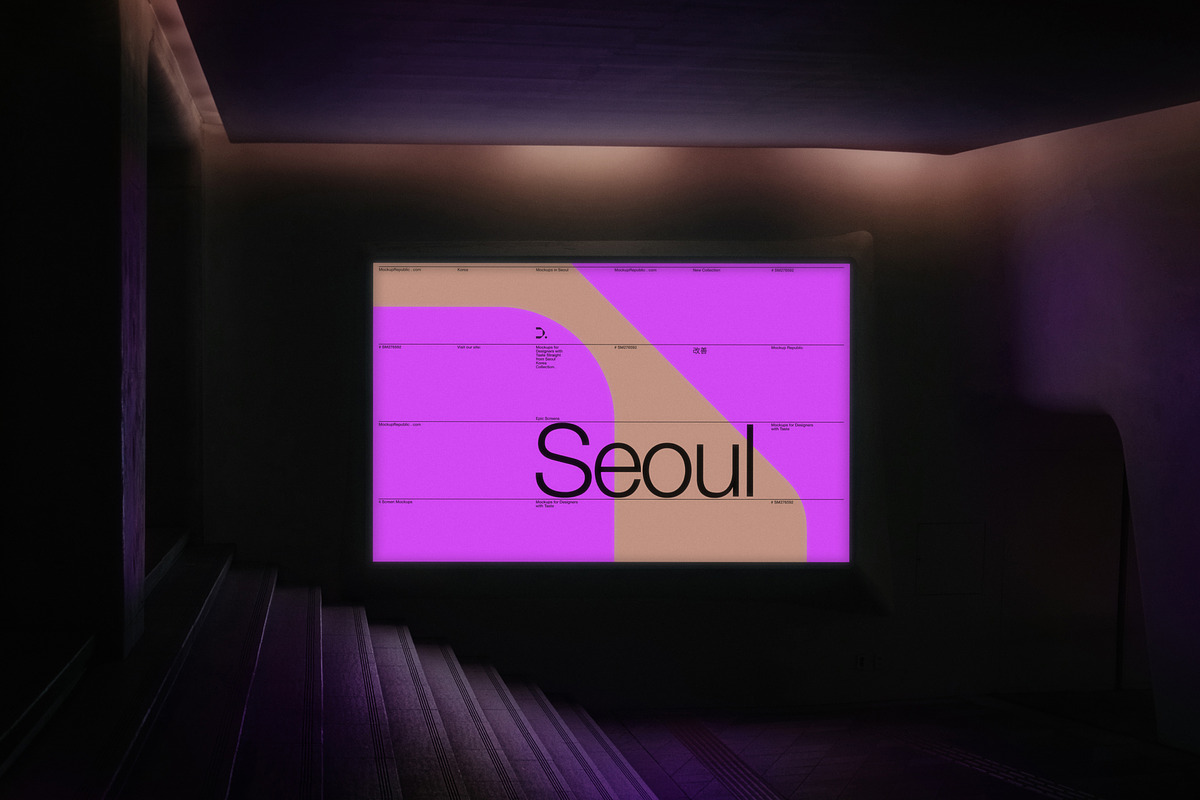 Mockup Billboard In Seoul Korea, a Background Graphic by Burmess (Photo 3 of 4)