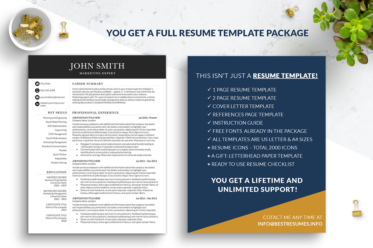 Professional Modern Resume Template, a Resume Template by BestResumes.Co (Photo 6 of 7)