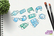 Kawaii Medical Facemasks Characters, a Healthcare Illustration by Jocularity Art (Thumbnail 2 of 3)