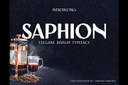 Saphion- Vintage Display Typeface, a Sans Serif Font by Lurinzu Studios (Thumbnail 1 of 9)