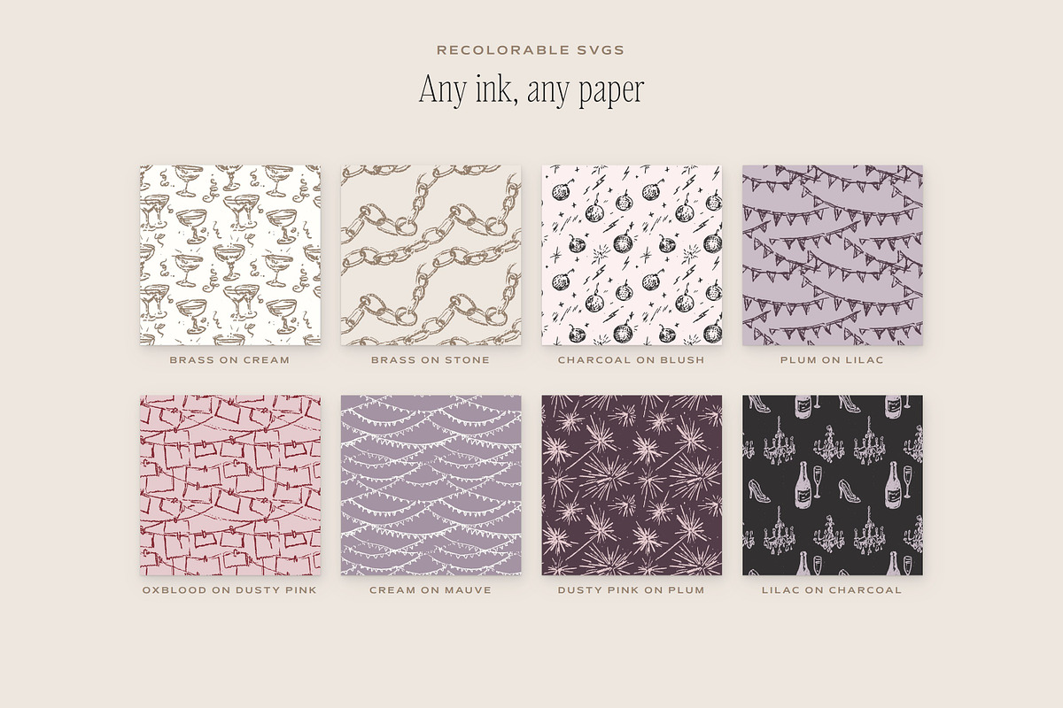 Party & Wedding Seamless Patterns, a Pattern Graphic by The October Creative (Photo 7 of 12)