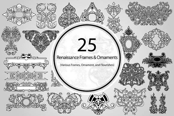 25 Renaissance Frames and Ornaments preview 6