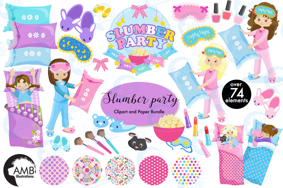 Slumber Party Mega Bundle AMB-1800, an Illustration by AMBillustrations ...