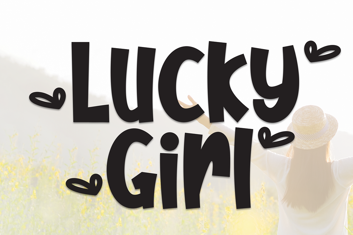 Lucky Girl | Script Font, a Script Font by Scratchones (Photo 1 of 9)