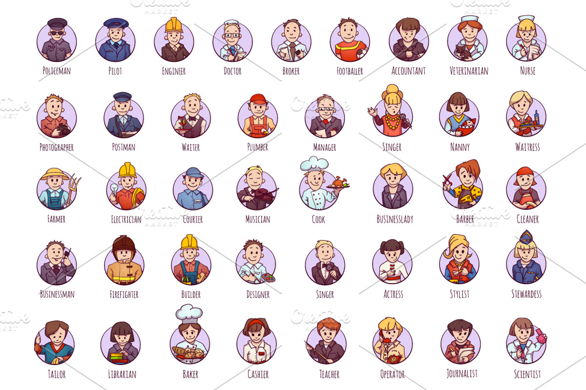 Profession Characters, a Work Illustration by Cattleya (Photo 3 of 4)