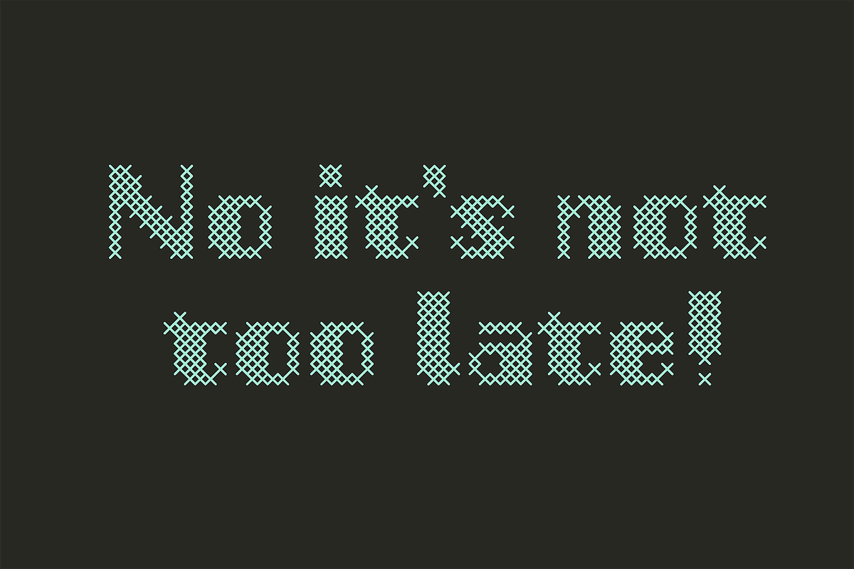 Stitch it up! A cross-stitch font, a Sans Serif Font by Studio Indigo (Photo 9 of 9)