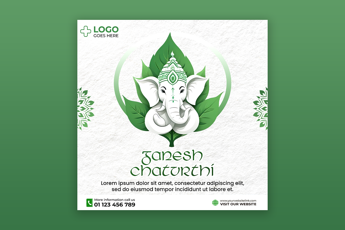 Eco friendly Ganesh Chaturthi 5 post, a Social Media Template by AyyazMomin (Photo 3 of 6)
