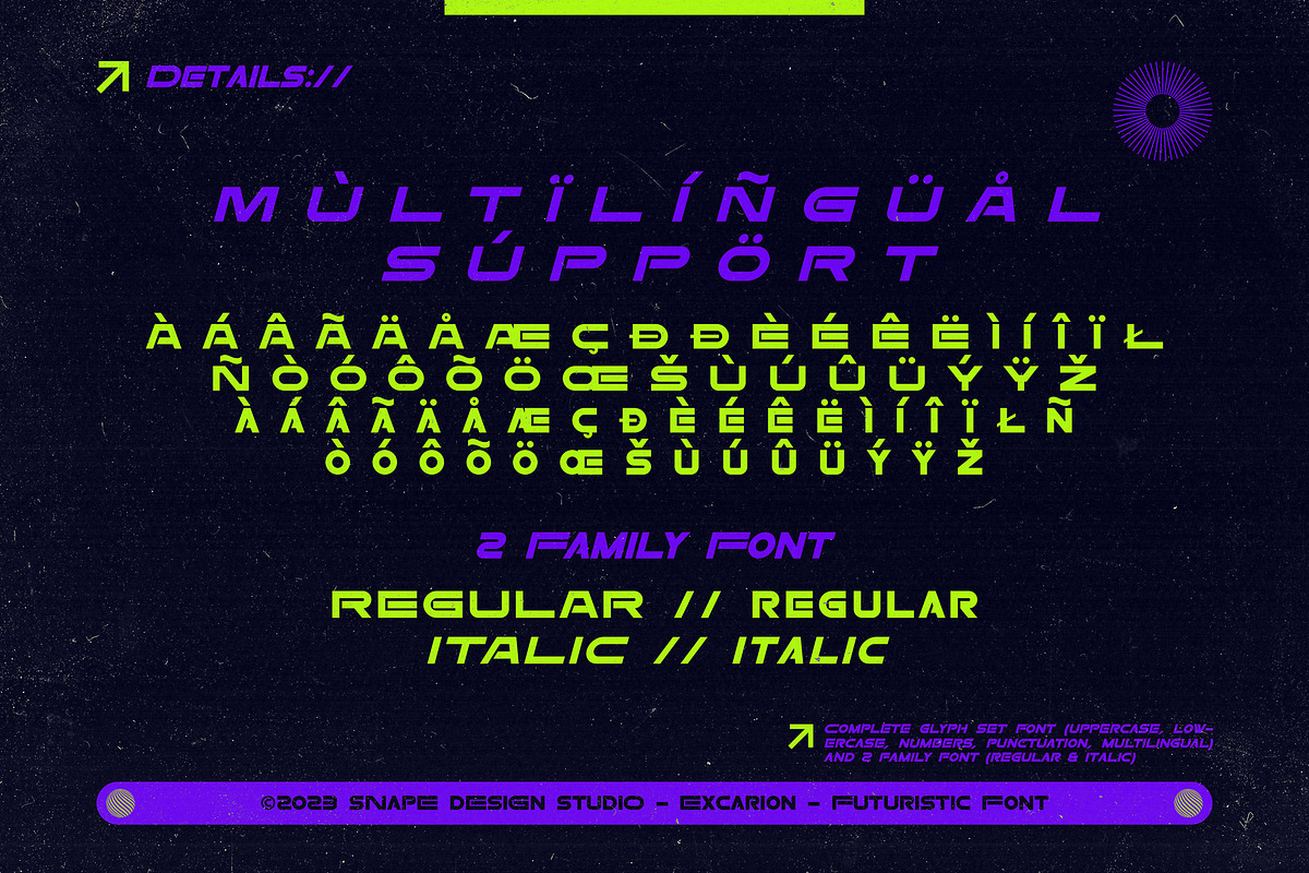 Excarion - Futuristic Font, a Sans Serif Font by Snape Design Studio (Photo 3 of 5)