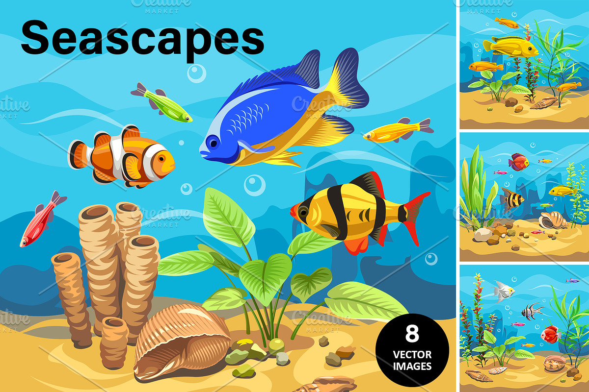 Seascapes. Collection., a Decorative Illustration by Yulia Ogneva (Photo 1 of 5)