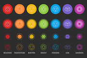 Chakra Vector Symbols, an Outline Icon by EYWA ART (Thumbnail 3 of 3)