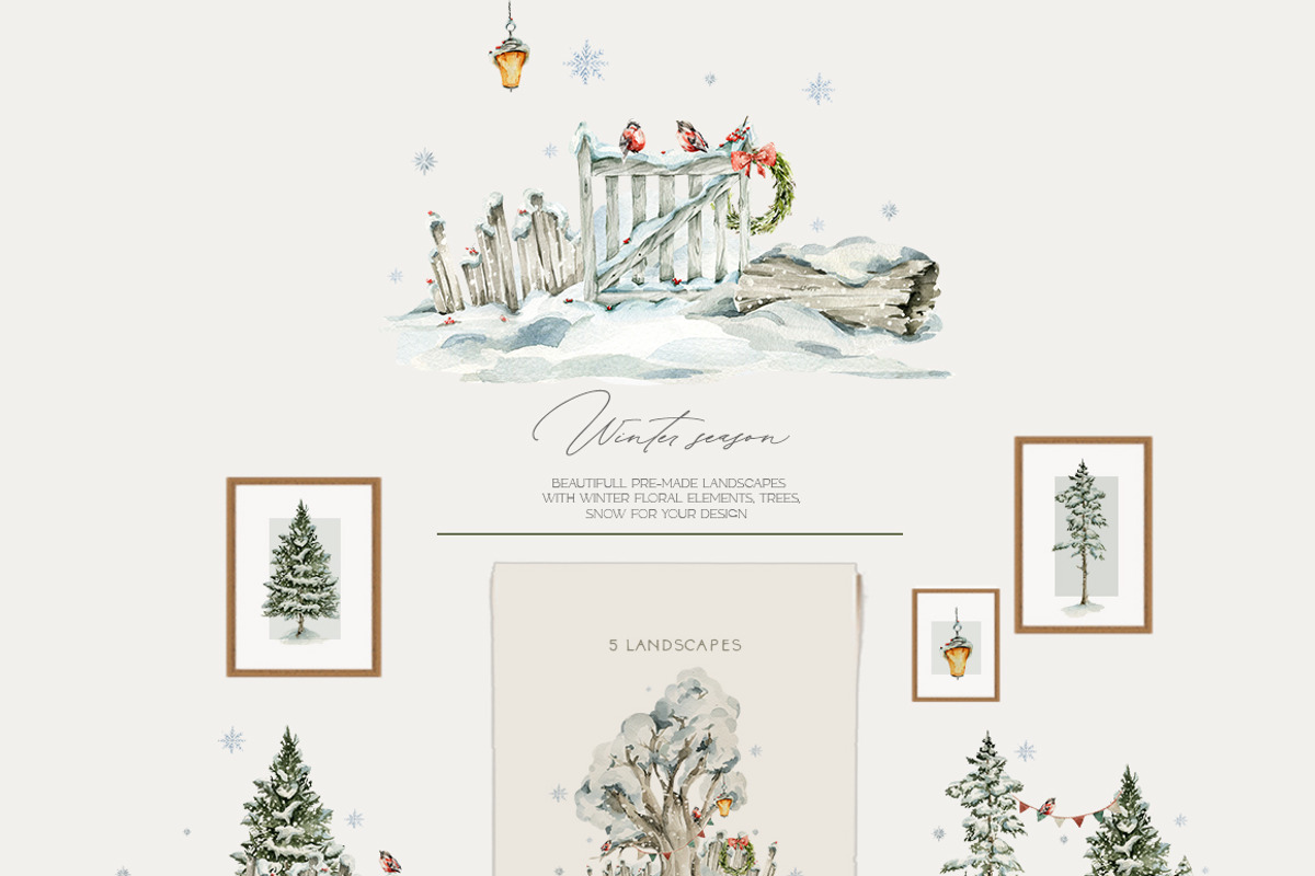 Christmas animals Winter woodland, an Animal Illustration by 60secondsArt (Photo 15 of 15)
