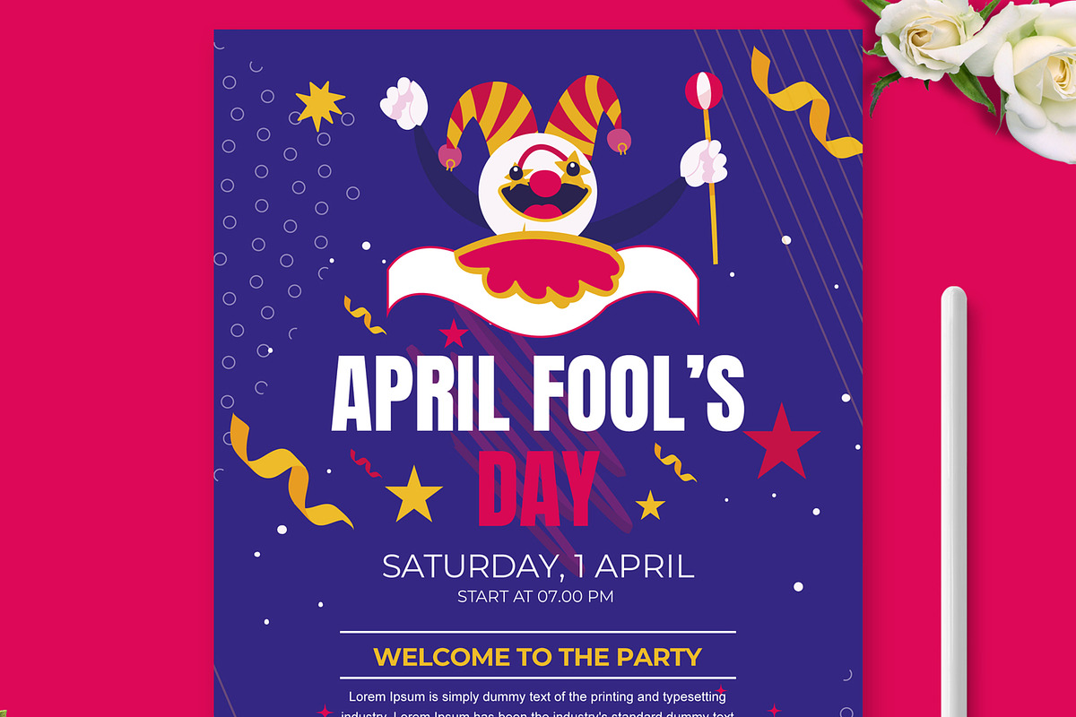 April Fools Flyer Template, a Flyer Template by MightyDesign (Photo 2 of 6)