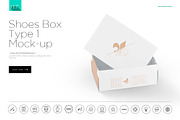 Shoes Box Type 1 Mock-up, a Packaging Mockup by BlackMocca (Thumbnail 1 of 6)