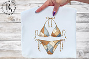 Boho Patchwork Bikini PNG, a Work Illustration by Black Bird Studio (Thumbnail 2 of 4)