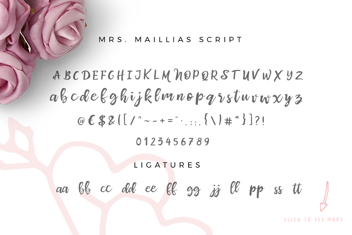 Mrs Maillias Duo Font & Doodles preview 2